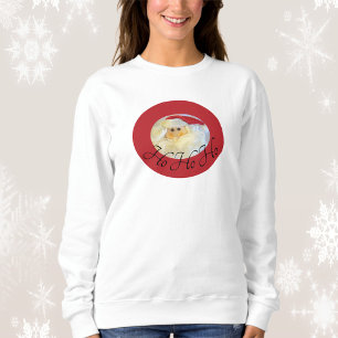 Cute Santa Claus Face Red Ho Ho Ho Christmas Sweatshirt
