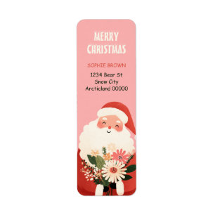 Cute Santa Claus Festive Christmas Return Address