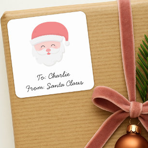Cute Santa Claus Gift Label Christmas Sticker