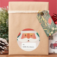 Cute Santa Claus | Ho Ho Ho Christmas Gift Label