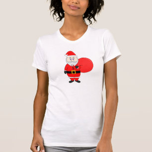 Cute Santa Claus Holding Bag of Gifts T-Shirt