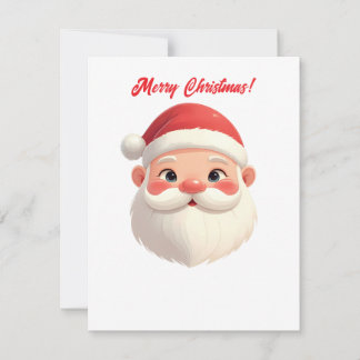 Cute Santa Claus Merry Christmas Holiday Card