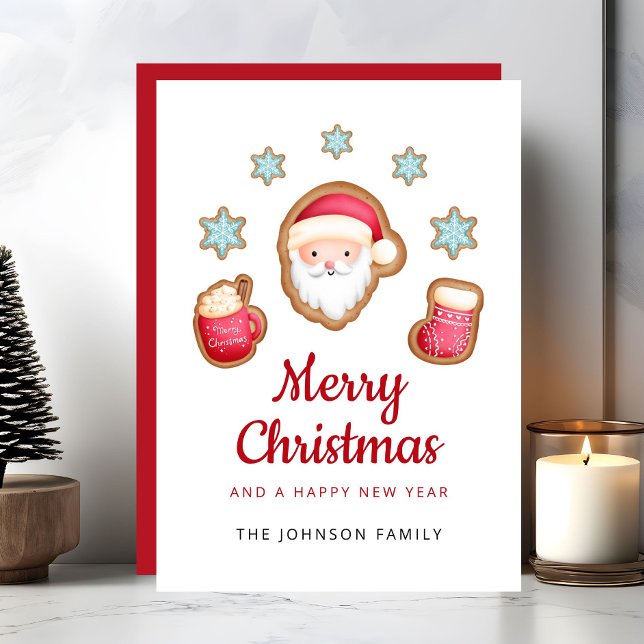 Cute Santa Claus Merry Christmas Holiday Card (Cute Santa Claus Merry Christmas Holiday Card)