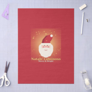 Cute Santa Claus Merry Christmas Welcome Doormat Tissue Paper
