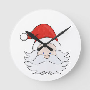 Cute Santa Claus Round Clock