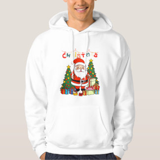 Cute Santa Claus with Christmas Trees & Gifts – Me Hoodie