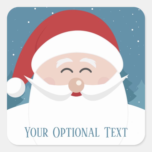 Cute Santa custom text stickers (Front)