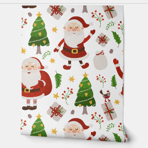 Cute Santa Festive Christmas Holidays Wallpaper