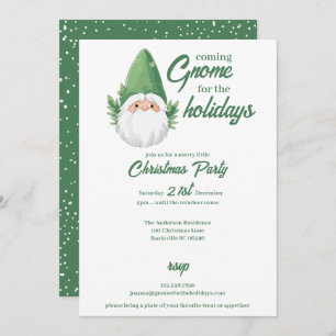 Cute Santa Gnome for the Holidays Holiday Card