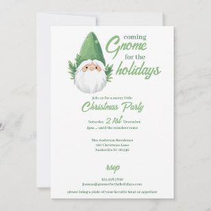 Cute Santa Gnome for the Holidays Holiday Card