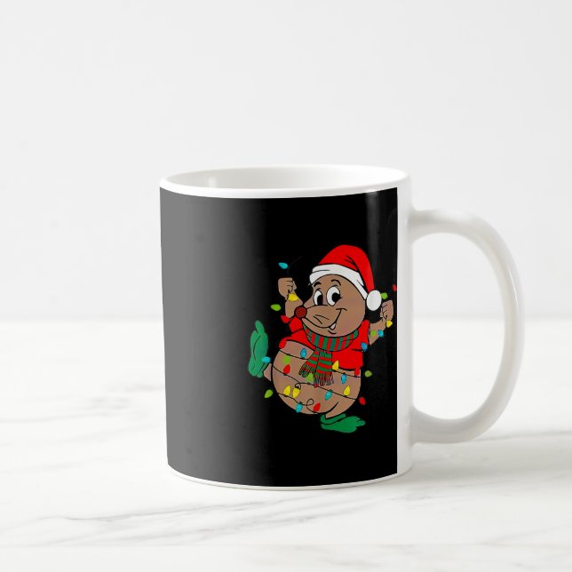 Cute Santa Gus Christmas Lights  Coffee Mug (Right)