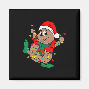 Cute Santa Gus Christmas Lights Magnet
