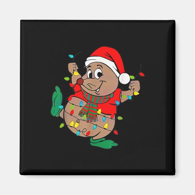 Cute Santa Gus Christmas Lights  Magnet (Front)
