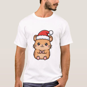Cute Santa Hamster Christmas T-Shirt