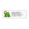 Cute Santa Hat Frog Christmas Return Address Label