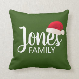 cute SANTA HAT with typography | Cushion