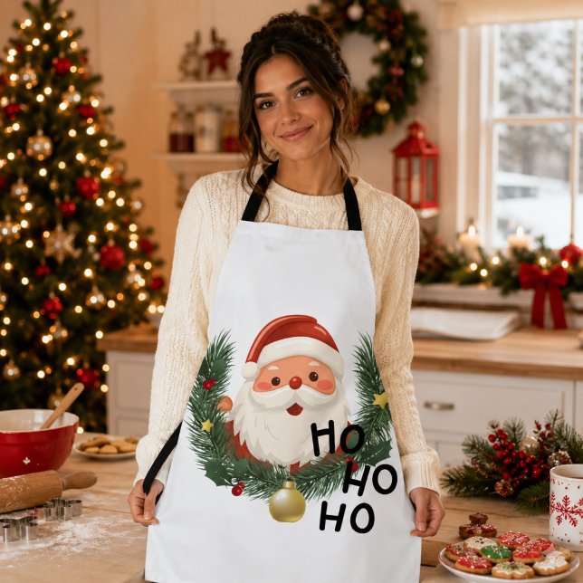 Cute Santa Ho Ho Ho Christmas Apron (Creator Uploaded)