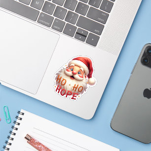 Cute Santa “Ho Ho Hope” Sticker
