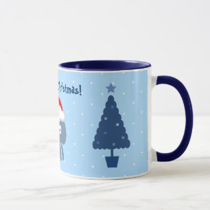 Cute Santa Jellyfish & Christmas Trees Mug