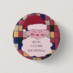 Cute Santa Merry Christmas 3 Cm Round Badge