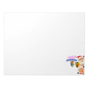 Cute Santa & Mrs. Claus Merry Christmas Greeting  Notepad