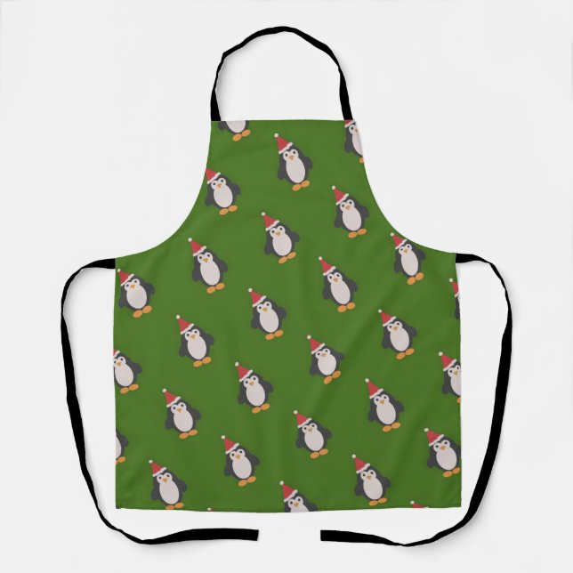 Cute Santa Penguin Apron (Front)