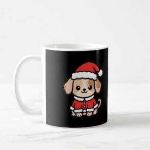Cute Santa Puppy Christmas Coffee Mug