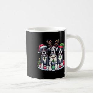 Cute Santa Reindeer Elf Great Dane Christmas Women Coffee Mug