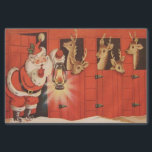 Cute Santa reindeer party tissue Tissue Paper<br><div class="desc">design by www.etsy.com/Shop/HeartlandMix</div>