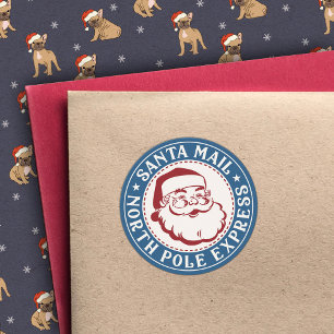 Cute Santa Seal North Pole Approved Label