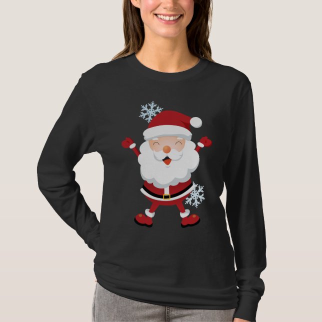 Cute Santa Shirt - Teens & Womens sizes (Front)