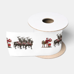 Cute Santa Silk Ribbon Satin Ribbon