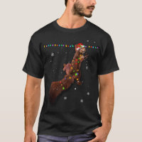 Cute Santa Squirrel Christmas Lights Funny Xmas Sq