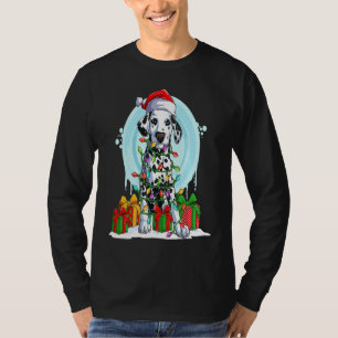 Cute Santa Tree Lights Xmas Costume Christmas Tree T-Shirt