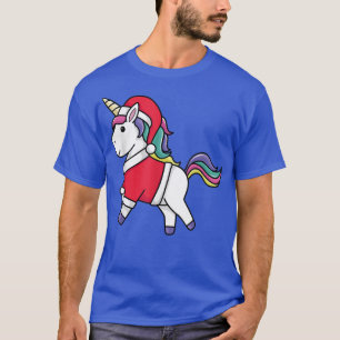 Cute Santa Unicorn Christmas Kids Xmas Holiday T-Shirt