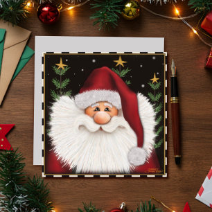 Cute Santa Whimsical Inspirivity Holiday Card