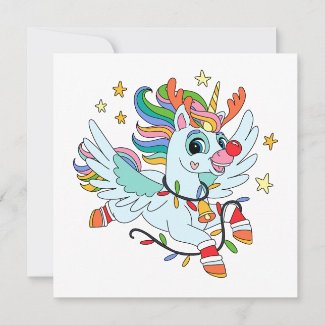 Cute Santa's deer unicorn (Front)