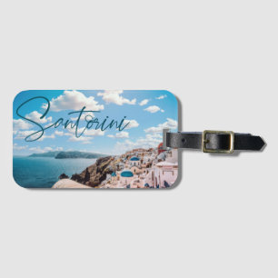Cute Santorini - Greece Luggage Tag