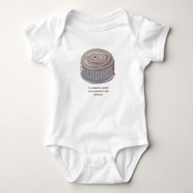 Cute Sardines Baby Bodysuit One-Piece (Front)