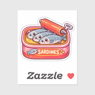 Cute Sardines Can Pink Orange