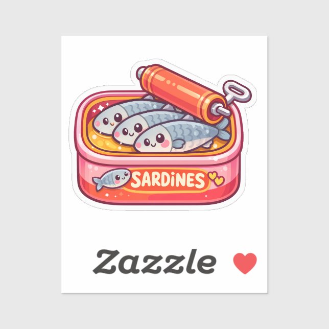 Cute Sardines Can Pink Orange (Sheet)
