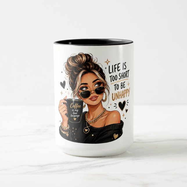 Cute/Sassy Coffee Girl Mug (Center)