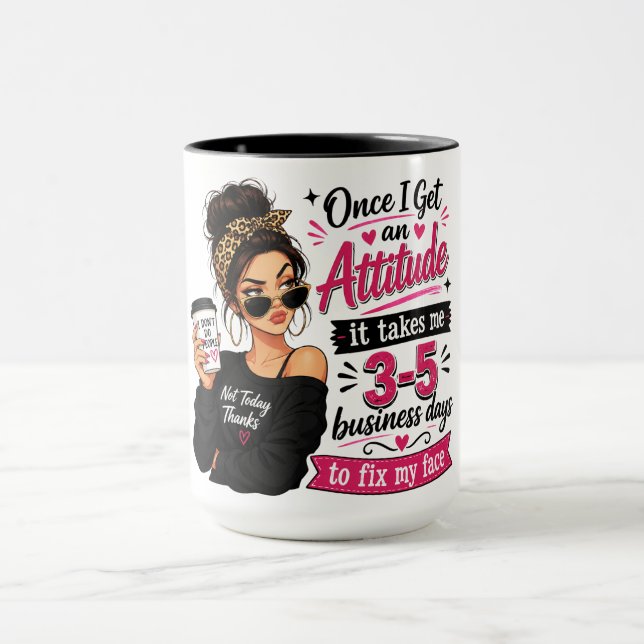 Cute/Sassy Coffee Girl Mug (Center)