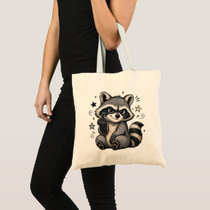 Cute Sassy Racoon Showing Attitude Tote Bag