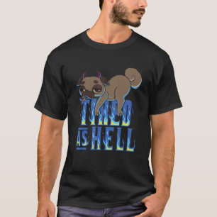 Cute Satanic Pug Tired As Hell Esoteric Baphomet O T-Shirt