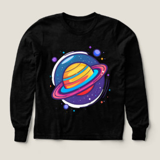 Cute Saturn Planet Baby T-Shirt – Colourful Space
