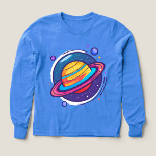 Cute Saturn Planet Baby T-Shirt – Colourful Space