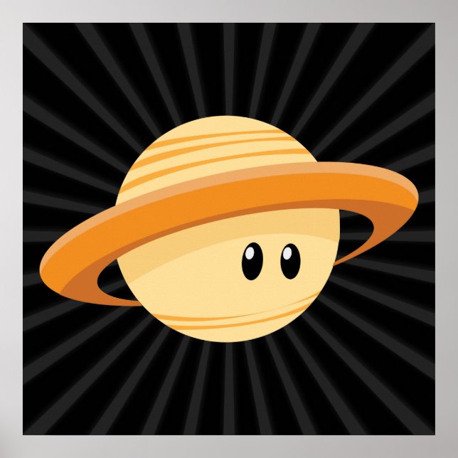 Cute Saturn Planet Poster (Front)