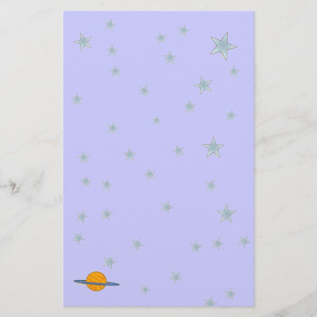 Cute Saturn Stationery (Front)