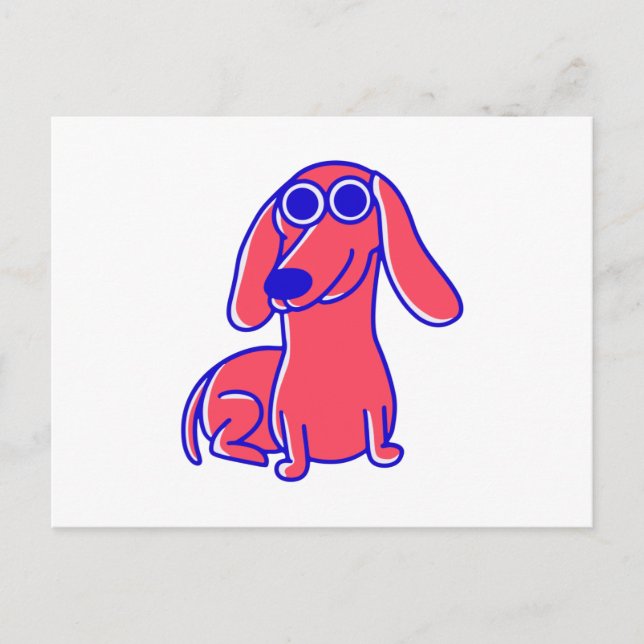 Cute Sausage Dog Gift for Pet Lover Postcard (Front)
